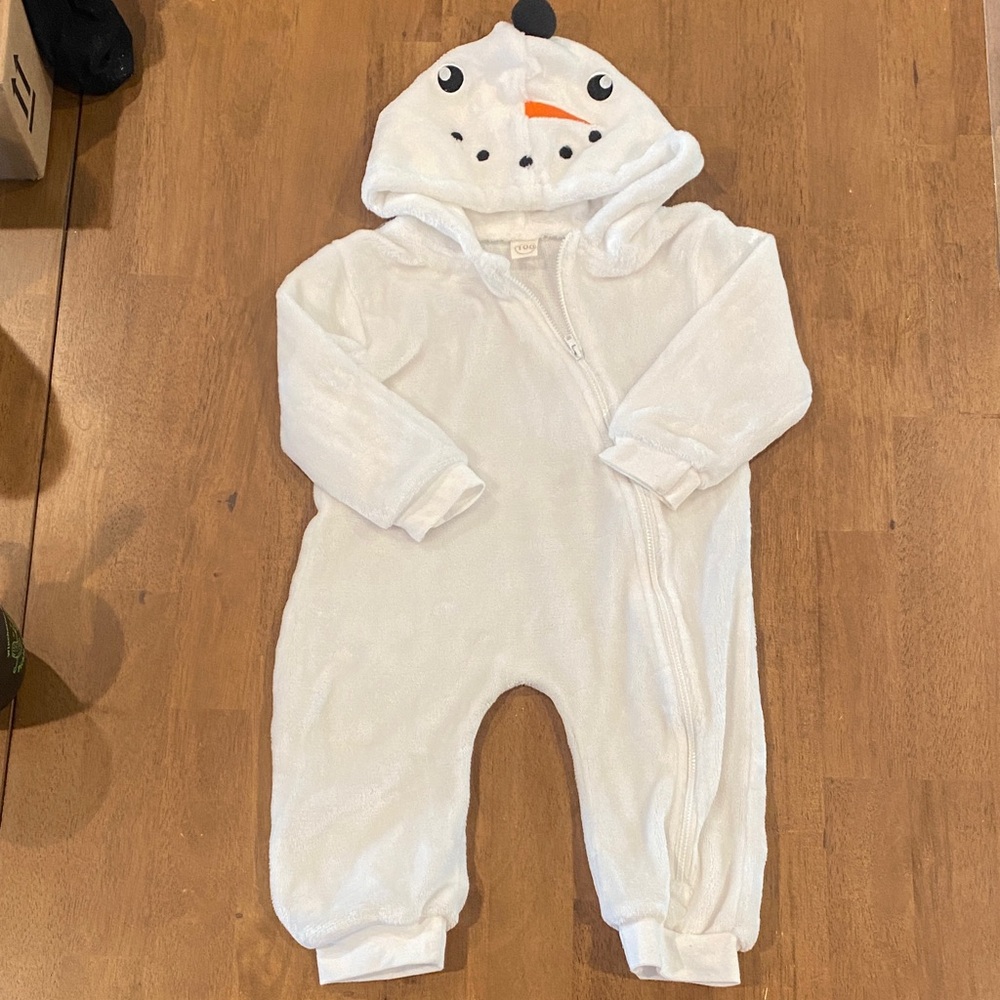 White Snowman Baby Onesie